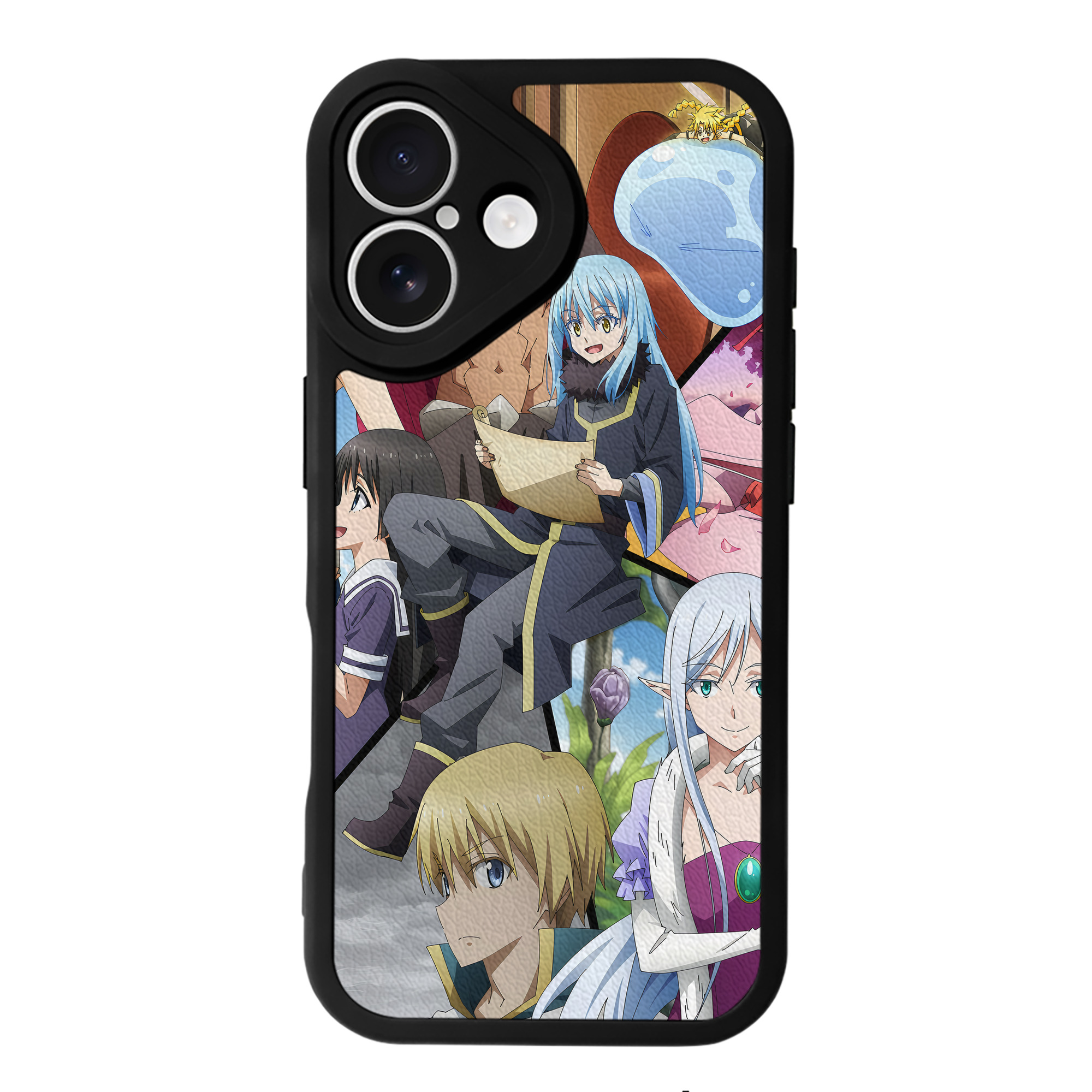 （画像用） 転スラ Regarding Reincarnated to Slime 【iPhone 16シリーズ対応】シリコンスマホケース（レザー調） 材質：シリコン